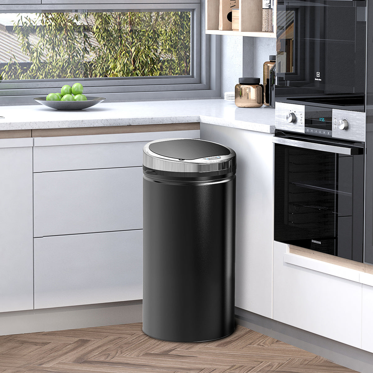 42 L Sensor M¨¹lleimer, Automatischer Abfalleimer, Rostfreier K¨¹cheneimer mit Infrarotsensor, f¨¹r K¨¹che, Esszimmer
