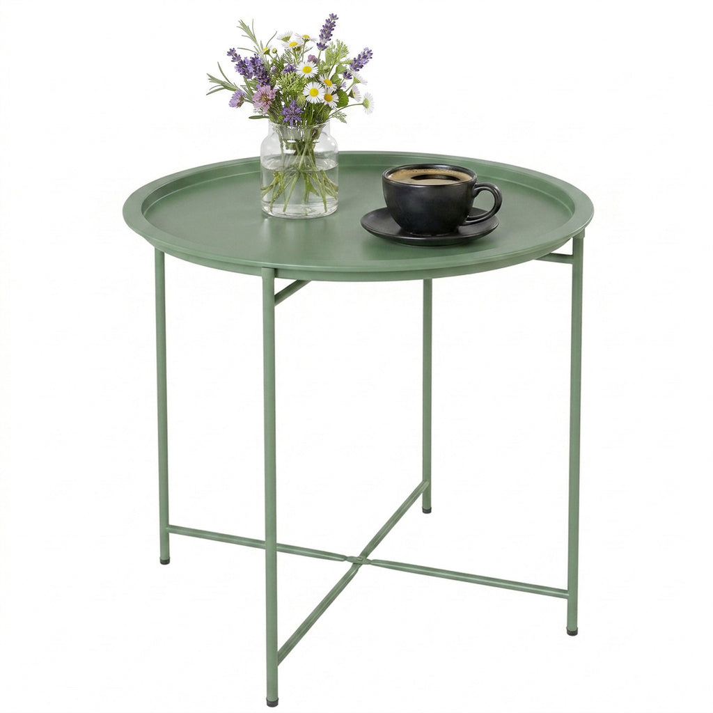 Steel Removable Tray Top Garden Table - Green