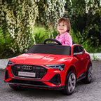 Kinder-Elektroauto, bis 5 km/h, mit Sicherheitsgurt, Fernbedienung, Scheinwerfern, Musikfunktion, rot