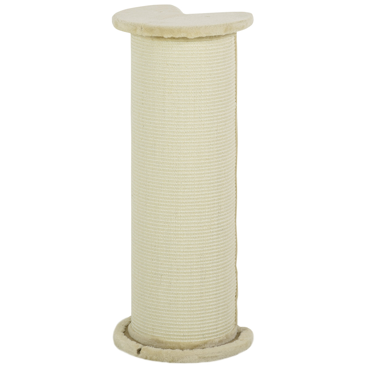 85cm Tall Cat Scratching Post, with Sisal Rope, Soft Plush, Anti Tip - Beige