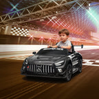 Mercedes-Elektroauto, Aufsitzauto f¨¹r Kinder, 12V Batterie, LED-Lichter, Musikfunktion, Hupe, 3-8 Jahre, Schwarz