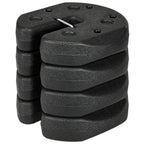 Total 12KG Gazebo Weights Set of 4, Weights for Gazebo Legs with Reinforce Pins and Carry Belt, for Canopies Tents