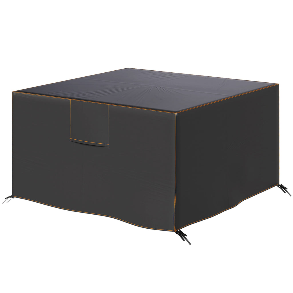 Garden Furniture Cover, Waterproof Patio Furniture Cover with Air Vent, 420D Oxford Fabric, 125 x 125 x 74 cm, Black