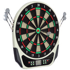 Elektronische Dartscheibe Dartboard mit Sprachansagen LED-Anzeigen 6 Darts 24 Dartköpfe 18 Spiele 159 Varianten Dartautomat Dartscheibe Set für bis zu 8 Spieler