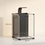 Aquarium Komplettset 36L Nano Aquarium mit LED-Beleuchtung Filtersystem Pumpe Zirkulation 30 x 30 x 45,5 cm Schwarz
