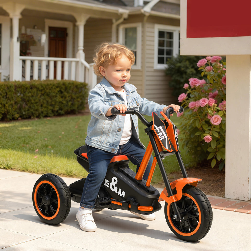Kids Tricycle Baby Trike, Kids Trike with Pedal, 3 Wheel Toddler Balance Bike for Indoor Outdoor Use, Orange