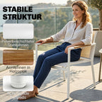 Gartenmöbel Set Sitzgruppe für 4 Personen Atmungsaktiv Gartenlounge mit 2er Sofa 2 Sessel Metall-Tisch Fußpads