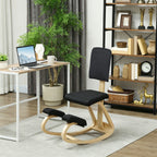 Ergonomischer Kniestuhl, Kniehocker Gesundheitsstuhl für Zuhause, Büro, Meditation Schwarz