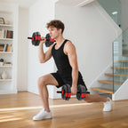 6-in-1 Hantelset Kurzhantel Set Kurzhanteln Langhanteln verstellbar 15 KG für Krafttraining Zuhause