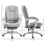 Massage Sessel, B¨¹rostuhl, Gaming Stuhl, Polyester, Schaumstoff, Nylon, Grau, 66 x 63 x 107-115 cm
