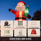 Aufblasbarer Weihnachtsmann, 2,43 m, für Innen und Außen