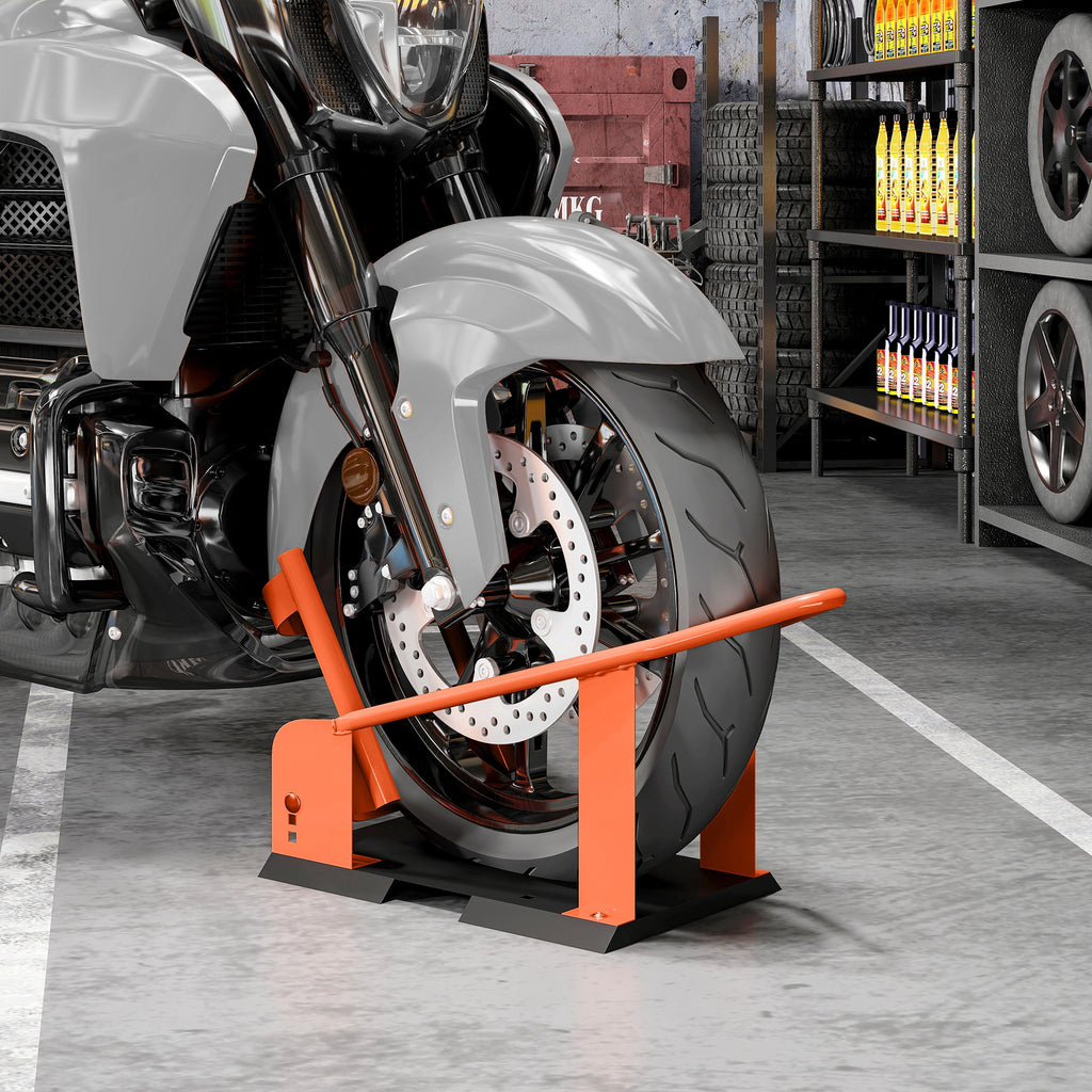 Motorradständer für 15-21", 381-533,4 mm Vorderrad, einstellbare Motorradwippe 816,5 kg Tragkraft Orange