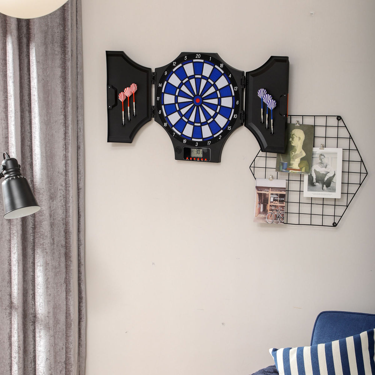 Electronic Dartboard Set, with 31 Games, for Eight Players