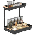Küchenregal, Höhenverstellbar Standregal mit 2 Körbe, Kaffeebar 40 x 30 x 33,5-42 cm