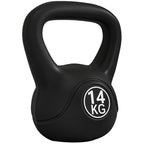 Kettlebell Kugelhantel 14 kg Gewicht-Hantel mit Sand befüllt für Anfänger Schwarz