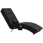 Massagesessel, Relaxsessel, Liegesessel mit 8 Vibrationspunkten, 5 Modi, 56 x 168 x 84 cm, Schwarz