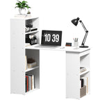 Schreibtisch B¨¹rotisch Computertisch, 2 Regale, 5 Regalb?den, 120 cm x 55 cm x 120 cm, Wei?
