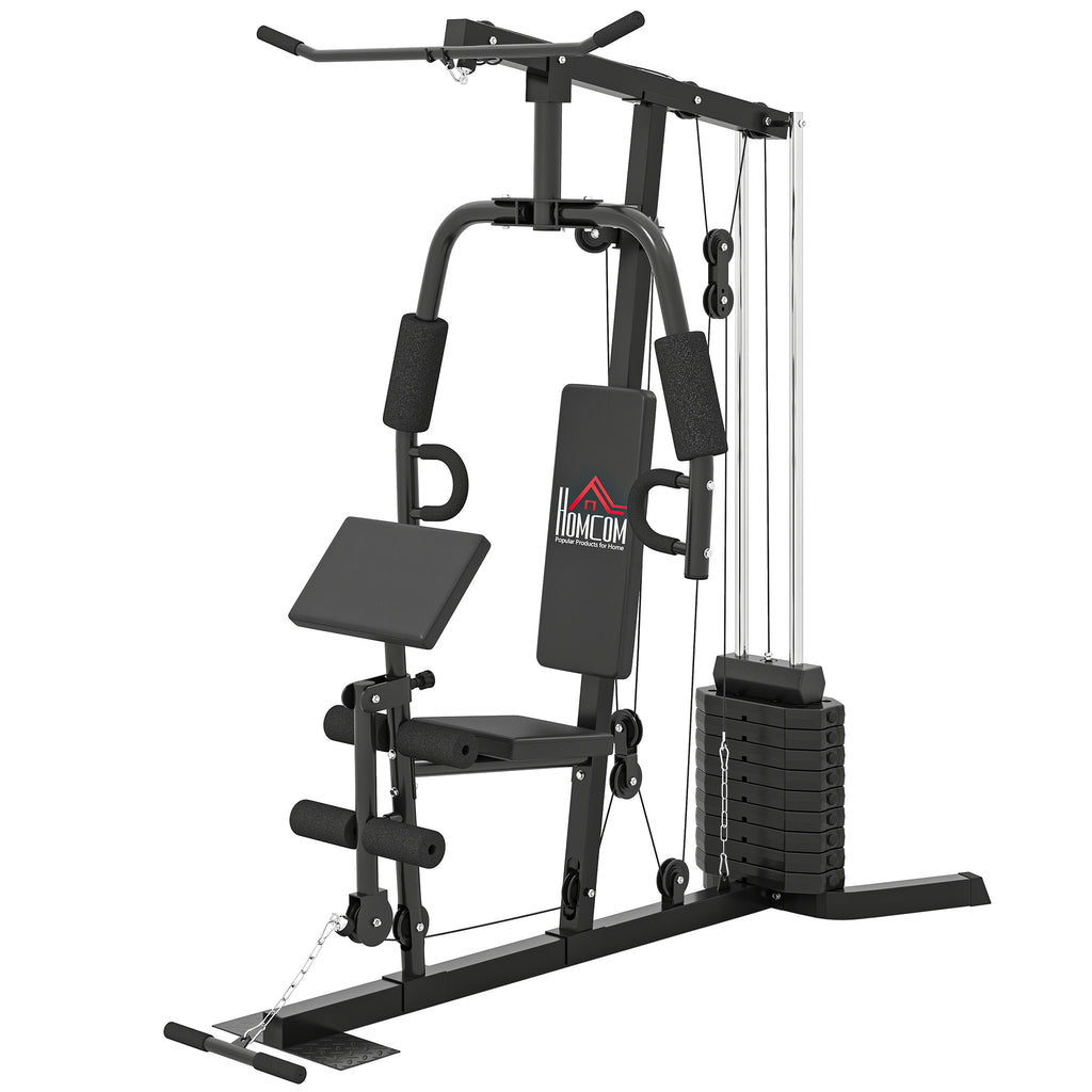 Multi-Exercise Gym Station, with 45kg Weight Stack, for Full Body Workout