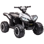 Kinder-Quad Elektrisches Kinderauto, 6 km/h, Sound- und Lichteffekte, : 83 cm x 53 cm x 55,5 cm, Schwarz + Wei?