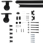 Schiebet¨¹r-Kit, Kohlenstoffstahl, Installations-Set ohne T¨¹r, platzsparend, Schwarz