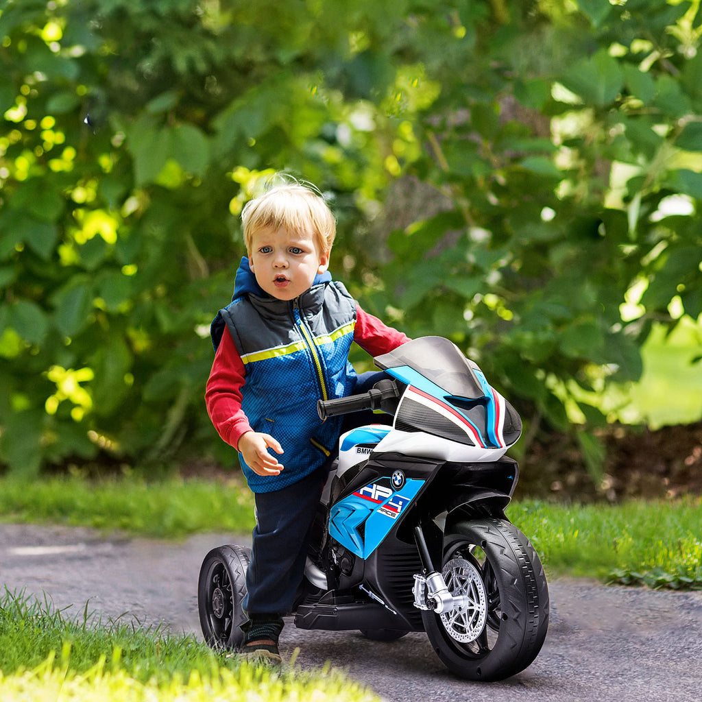 Kindermotorrad, Elektromotorrad, Scheinwerfer, 3 Musikmodi, f¨¹r Kinder 1,5-5 Jahre, Blau, 82,5 x 42 x 54cm