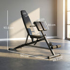 Hantelbank Verstellbar 4 in 1 Trainingsbank mit Beinstrecker