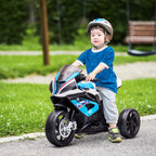 Kindermotorrad, Elektromotorrad, Scheinwerfer, 3 Musikmodi, f¨¹r Kinder 1,5-5 Jahre, Blau, 82,5 x 42 x 54cm