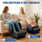 Beinmassagegerät Hocker Wärme Luftkompression Timer Blau/Schwarz