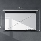 Beamer-Leinwand, Projektionsleinwand, 16:9, 100 Zoll, Fernbedienung, Motor