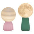 Tischlampen-Set in Planeten-Optik, 3-farbig, USB, Kunststoff, Weiß