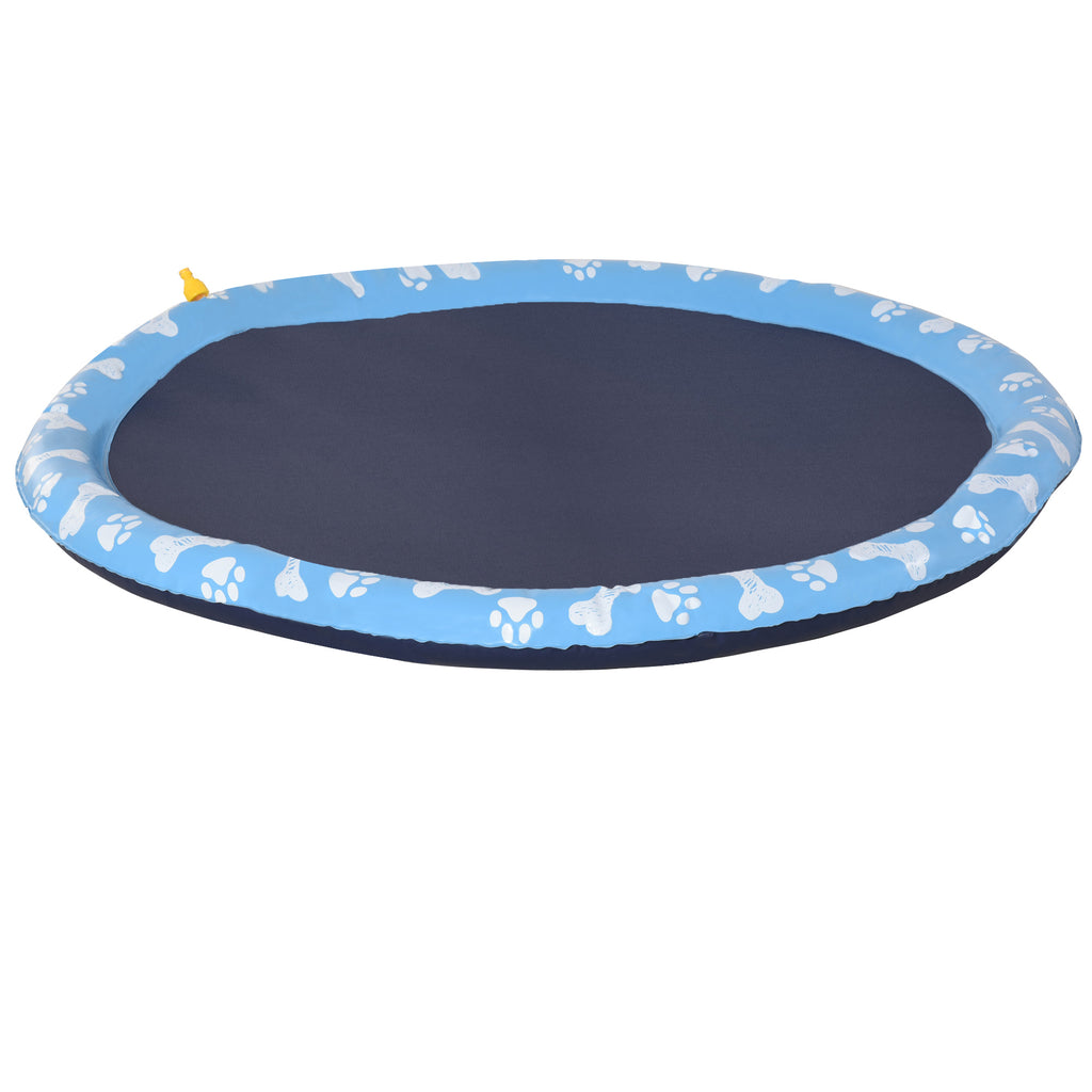 Hundepool, Planschbecken, mit Wasserdüse, rund, rutschfest, blau, Ø150 cm
