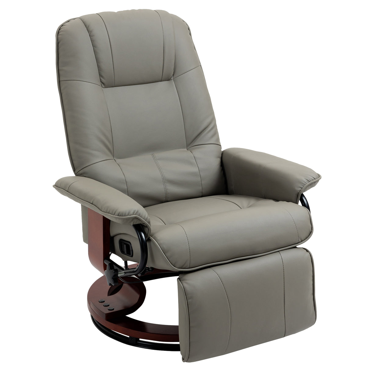 Relaxsessel Fernsehsessel Liegesessel Kunstleder 360¡ã Drehstuhl 145¡ã neigbar Grau 78 x 87 x 100 cm