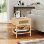 Nachttisch, Nachtschrank, Beistelltisch mit Schublade, MDF 40 x 40 x 48,4 cm