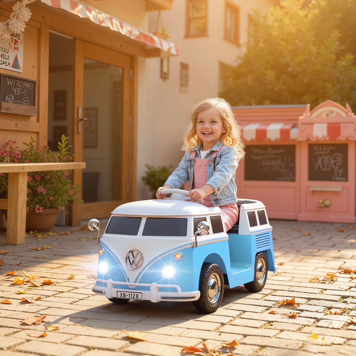 Kinder Elektroauto, 12V Kinderfahrzeug mit MP3, Doppelmotor, Elektrofahrzeug mit Hupe, Sanftanlauf, 89x49x41,5 cm, Blau