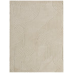Modern Geometric Rug, Thick & Plush, Non-Slip, 230 x 160 cm – Cream, Living Room/Bedroom/Office