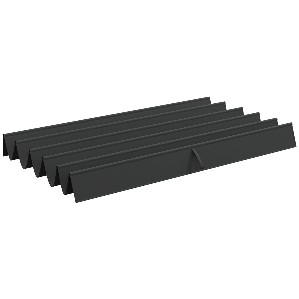 Retractable Pergola Cover, 2.55 x 2.5 m Replacement Canopy Fabric for 3 x 3 m Frame, Roof Top Only, Dark Grey