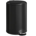 20-Liter Küchen-Mülleimer, Fingerabdruckresistenter Metall-Abfalleimer mit Soft-Close-Deckel, Fußpedal und herausnehmbarem Eimer, Schwarz