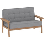 Kindersessel, Kindersofa mit Holzrahmen, Samtoptik, gepolstert, f¨¹r Kinder von 3-15 Jahren Grau