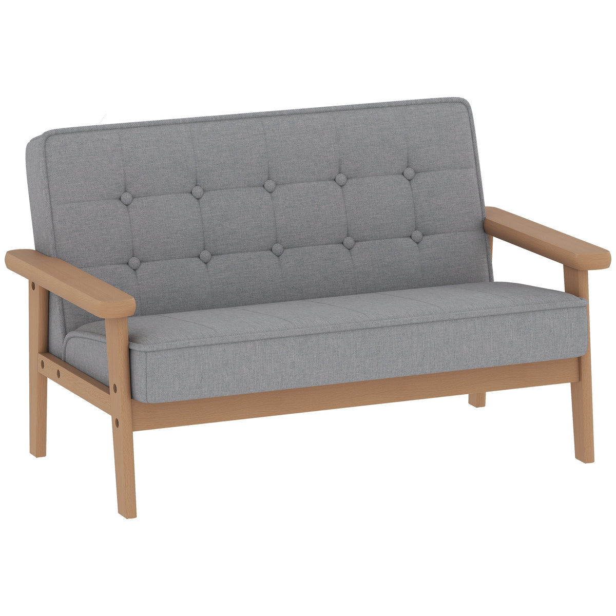 Kindersessel, Kindersofa mit Holzrahmen, Samtoptik, gepolstert, f¨¹r Kinder von 3-15 Jahren Grau