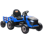 Elektrischer Kindertraktor, Aufsitz-Traktor mit Fernbedienung, Soft-Start, f¨¹r Kinder im Alter von 3-8 Jahren, Blau
