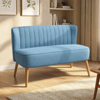 2-Sitzer Sofa, weiche Polsterung, pflegeleichter Bezug, bis 220 kg, 117 x 56,5 x 77 cm, Blau
