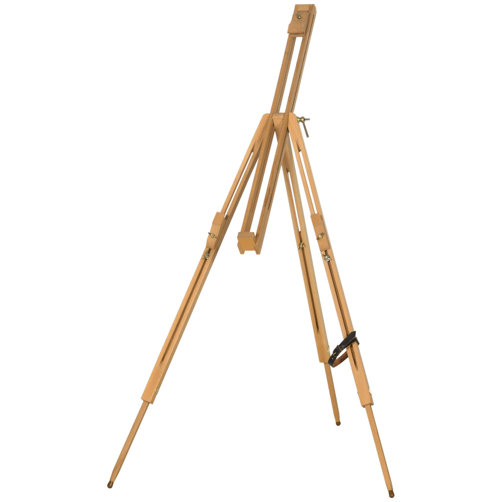 Staffelei, höhenverstellbar, klappbar, natürliches Buchenholz, für Leinwände bis 107H cm