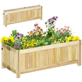 Klappbares Hochbeet, Massivholz, Wetterbest?ndig, 70 cm x 30 cm x 25 cm, Natur