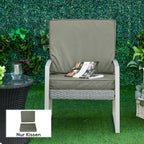 2 Piece Cushion Seat Cushion Back Pad for Rattan Furniture Indoor and Outdoor