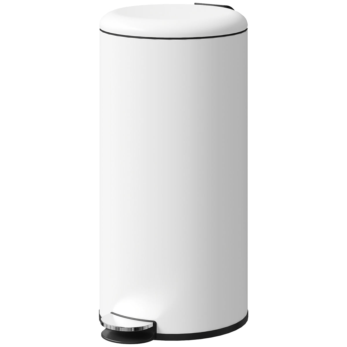M¨¹lleimer 30L, Treteimer, einrastbarer Deckel, Pedal, fleckenresistent, Cremewei?