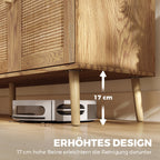 Sideboard Küchenschrank mit 4 Soft-Close-Türen 140x40x75 cm Natur