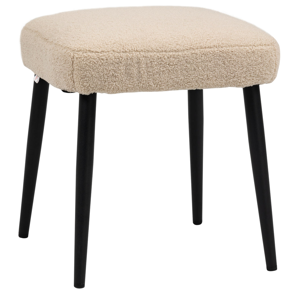Hocker, Sitzhocker, Teddy, Fußhocker, Beige
