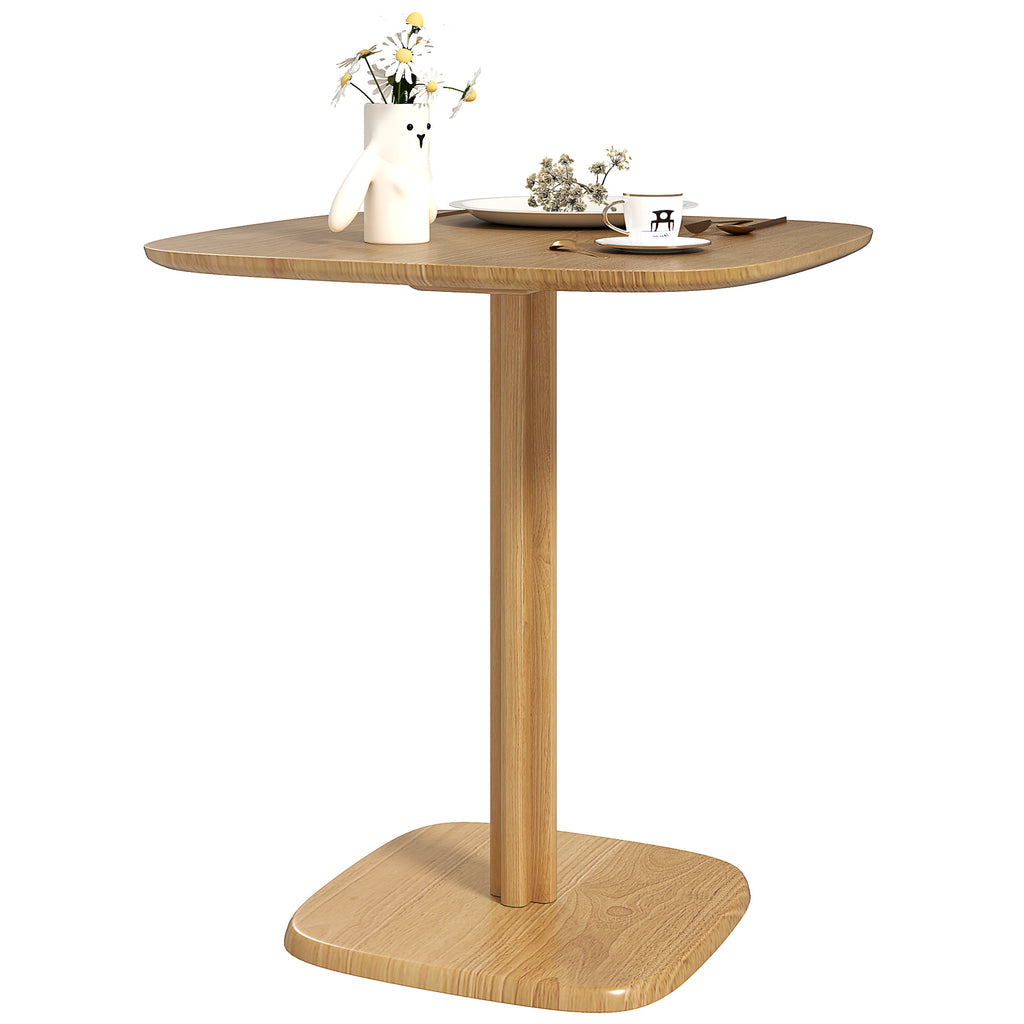 Esstisch, 70 x 70 cm Küchentisch für 4 Personen aus Kautschukholz für Küche, Esszimmer, Natur