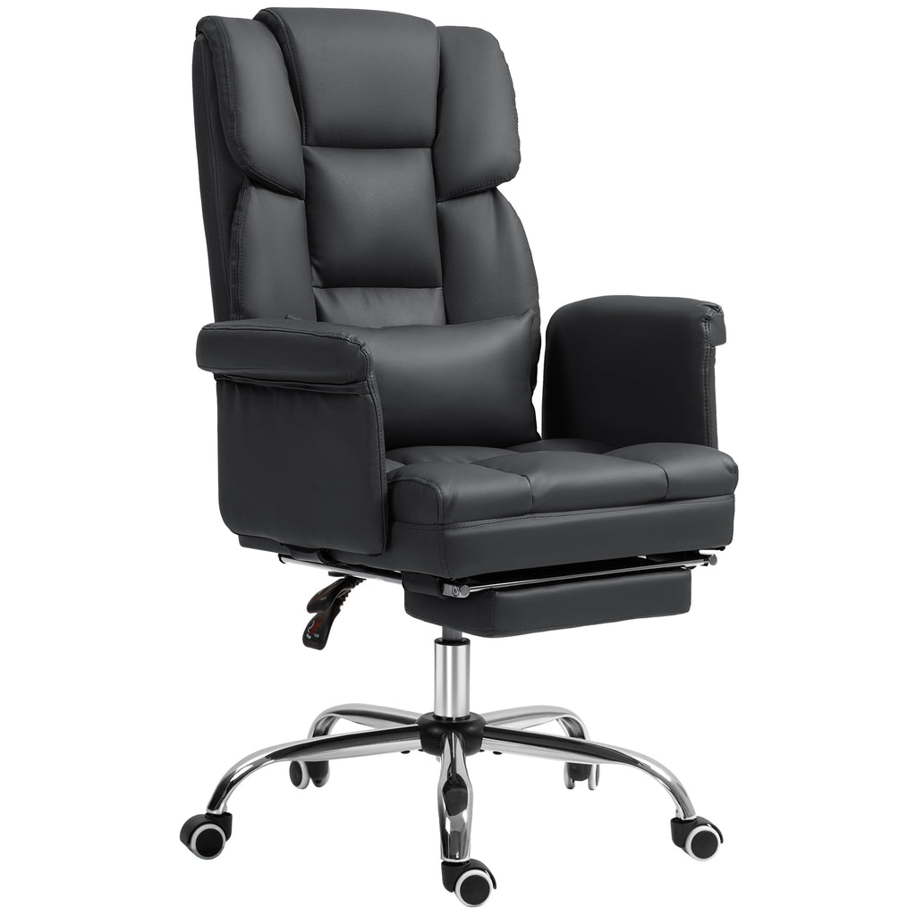 Ergonomischer B¨¹rostuhl, h?henverstellbar 48-56 cm, neigbare R¨¹ckenlehne, Fu?st¨¹tze, Schwarz