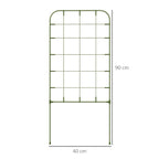 Rankgitter-Set, 6 Metallspaliere für Kletterpflanzen, Stahl, 40 x 90 cm, Grün
